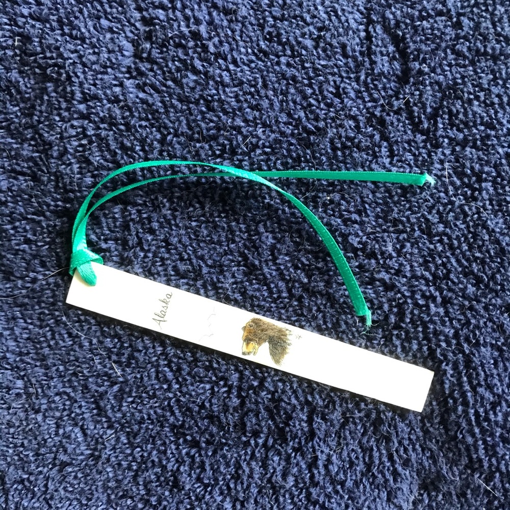 Alaska Souvenir Bookmark From Antique Piano Key